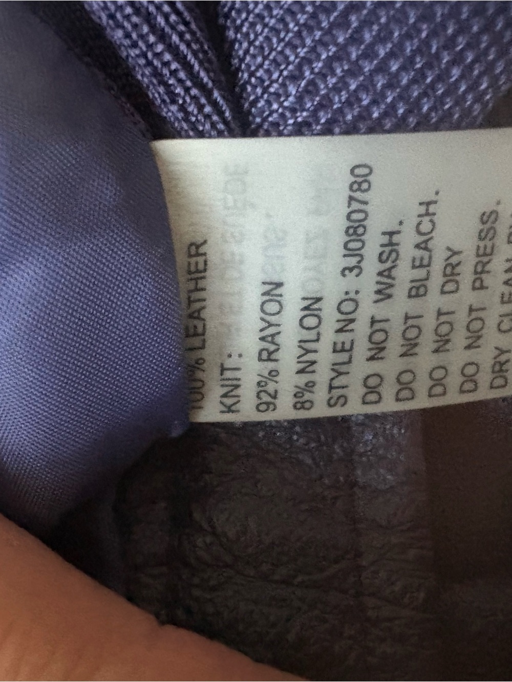 Peter Nygard Purple  Leather and knit Jacket Sz M - Picture 7 of 8